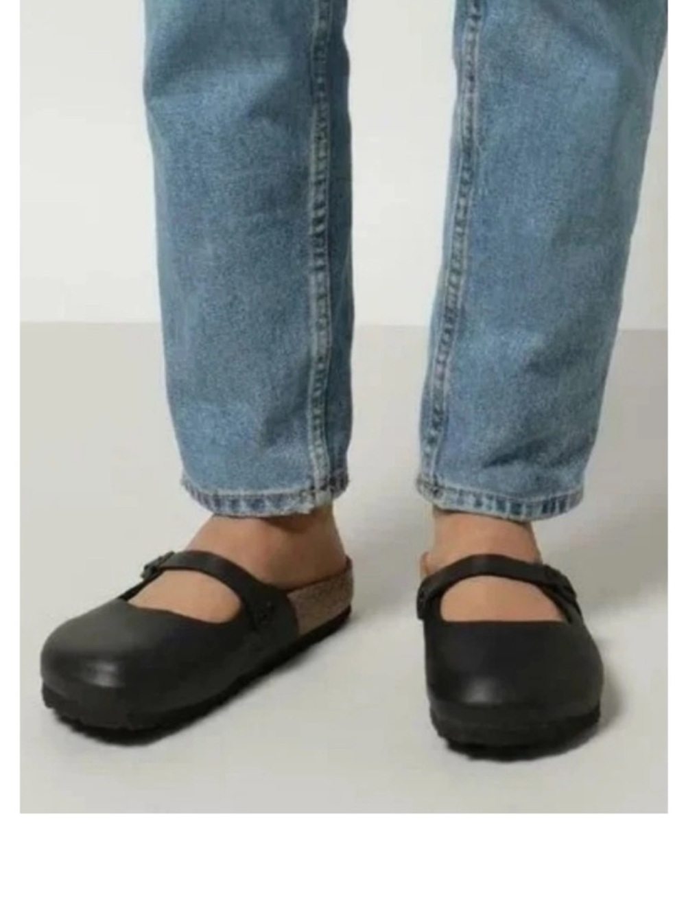 Birkis  BIRKENSTOCK Maria Mary Jane Glogs Black Sandals Sz 11